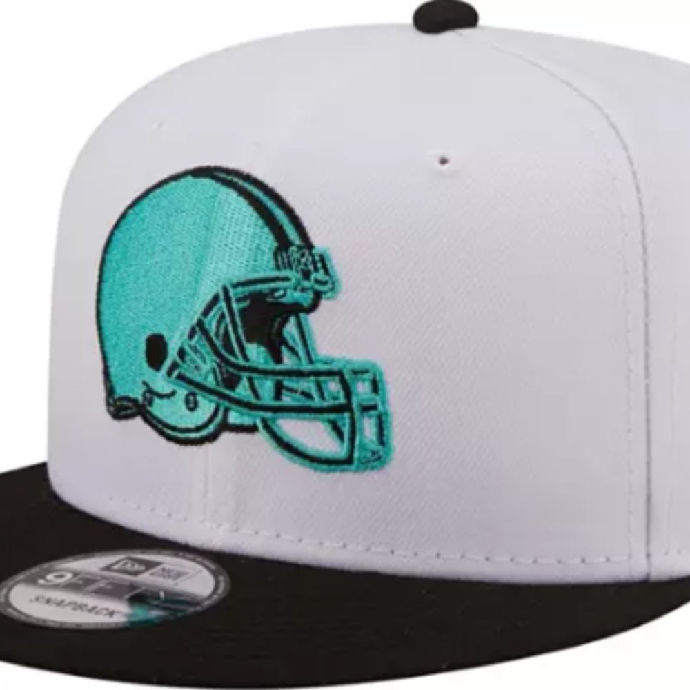 New Era Cleveland Browns Icon Two Tone 9FIFTY Snapback Hat White / Black - Picture 2 of 4